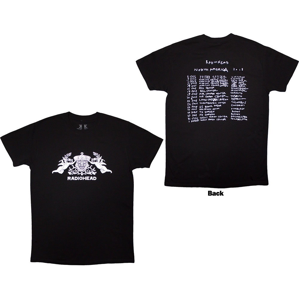 Radiohead - Bearhead Crest Mens T-shirt - Black